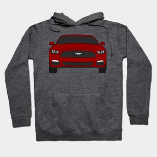 Ford Mustang Front End Ruby Red Hoodie